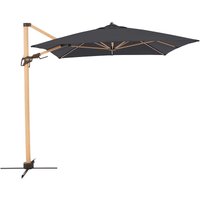 Sonnenschirm / Ampelschirm 'Alu Wood ax Ultra Pendelschirm 300 x 220', 300 x 220 cm, anthrazit, Bezug Polyestergewebe, Gestell Aluminium/Stahl, 20,6 von Doppler