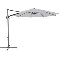 Sonnenschirm / Ampelschirm Ravenna Smart 300, ø 300 cm, grau, Bezug aus 100% Polyester, Gestell aus Aluminium, 13,8 kg - Derby von Derby