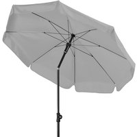Doppler - Sunline Manual ø 150 cm rund Sonnenschirm in 12 Farben Mittelmastschirm Balkonschirm 827 Hellgrau von Doppler