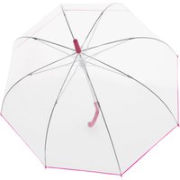 doppler Stockregenschirm "Nizza Automatik, Transparent pink" von Doppler