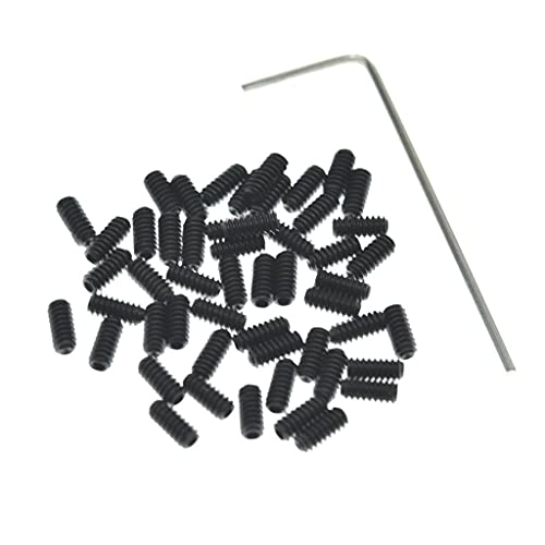 Dopro 100 Stück metrische M3 x 6 mm schwarze Gitarre Steg Sattel Höhenverstellung Schrauben passend für FD Stratocaster/Telecaster Dopro 100 Stück metrische M3 x 6 mm schwarze Gitarre Steg Sattel Höhenverstellung Schrauben passend für FD Stratocaster/Telecaster von Dopro