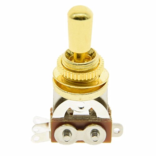 Dopro 3-Wege-Kippschalter mit kurzem Rahmen, Tonabnehmer, Gold mit Messingmetallspitze für Les Paul E-Gitarren Dopro 3-Wege-Kippschalter mit kurzem Rahmen, Tonabnehmer, Gold mit Messingmetallspitze für Les Paul E-Gitarren von Dopro