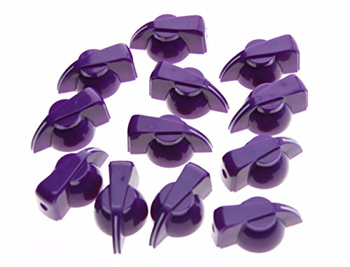 Dopro Packung mit 12 flachen Knöpfen für Gitarren, Hühnerkopf, AMP-Effekt, Violett Dopro Packung mit 12 flachen Knöpfen für Gitarren, Hühnerkopf, AMP-Effekt, Violett von Dopro