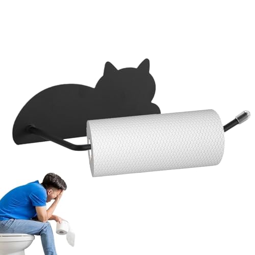 Dopsyesn Gewebeboxhalter - Stehender Küchenpapierständer - Wandhalterung Mit Katzendesign Für Haushaltsaufbewahrung Gästezimmer Reisen Landhausstil von Dopsyesn