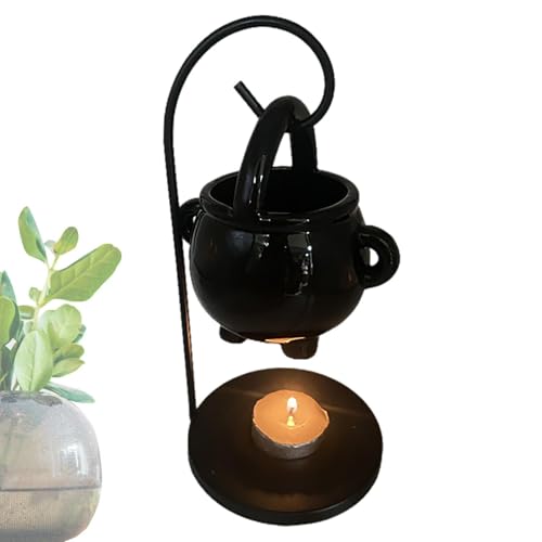 Dopsyesn Halloween-Öl-Diffusor | Hexenzum Warmschmelzen von | Schwarzer ätherischer Öl-Räucherstäbchen-Aroma-Diffusor, Heimdekoration, Spirituosen-Meditationsdekorationen von Dopsyesn