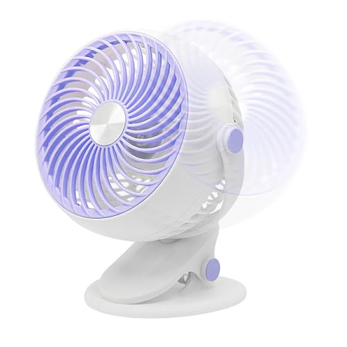 Dopsyesn Klemmventilator - Persönlicher Klemmventilator Fürs Bett,USB-Aufladbar Leiser Luftkühler Mit Neigungseinstellung 5 Stufen Tragbar Für Camping Reise Zelt Dopsyesn Klemmventilator - Persönlicher Klemmventilator Fürs Bett,USB-Aufladbar Leiser Luftkühler Mit Neigungseinstellung 5 Stufen Tragbar Für Camping Reise Zelt von Dopsyesn