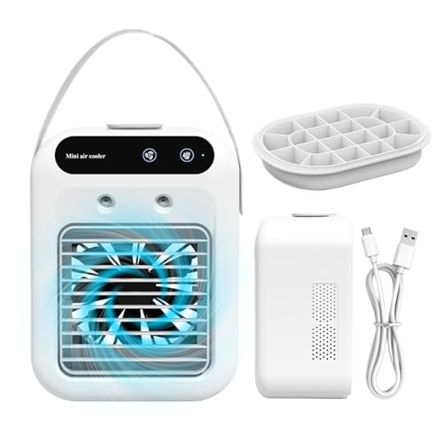 Dopsyesn Klimagerät Kühlventilator | Persönlicher Schreibtisch Luftkühler - Leises Desktop-Kühlgerät für Schlafzimmer, Wohnzimmer, Camping, Studentenwohnheim und Keller von Dopsyesn