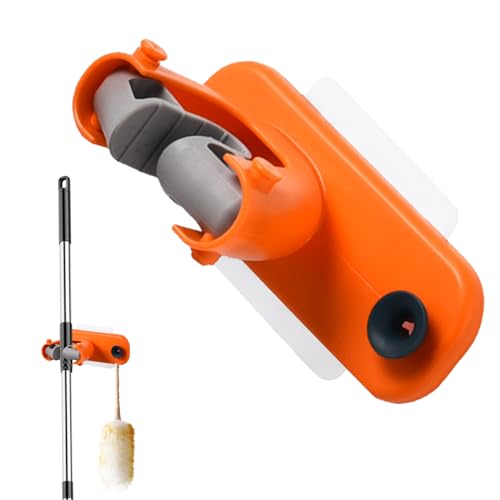 Dopsyesn Mop And Broom Holder | Wandhalter Mit Haken | Platzsparender Organizer Selbstklebend Rückstandsfrei Für Garage Wohnung Badezimmer von Dopsyesn