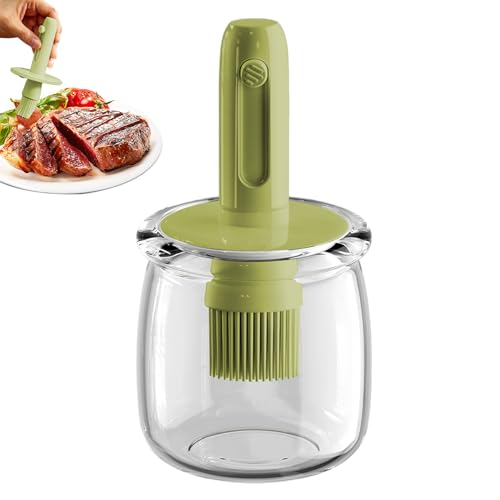Dopsyesn Ölspender,Silicone Saucenflasche | Abnehmbarer Pinsel Kochwerkzeug Saucenhalter Küchenhelfer Für Grill Picknick von Dopsyesn