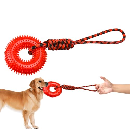 Dopsyesn Quietschspielzeug Für Hunde - Anti Stress Ball Mit Noppen | Kauhilfe Mit Seil Gegen Langeweile Für Welpen Und Hunde Klein Mittel Groß Draußen Dopsyesn Quietschspielzeug Für Hunde - Anti Stress Ball Mit Noppen | Kauhilfe Mit Seil Gegen Langeweile Für Welpen Und Hunde Klein Mittel Groß Draußen von Dopsyesn