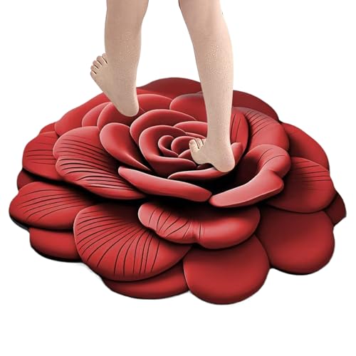 Dopsyesn rutschfeste Badezimmer Matte | 3D Duschmatte Mit Rutschsicherung Und | Vielseitige Eintrittsmatte Für Toilette Wohnzimmer Küche von Dopsyesn