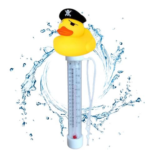 Duck Pool Thermometer Cartoon Floating Pool Thermometer - Schwimmer Wassertemperatur Mit Schnur Wassertemperatur Für, Eisbad, Badewanne von Dopsyesn
