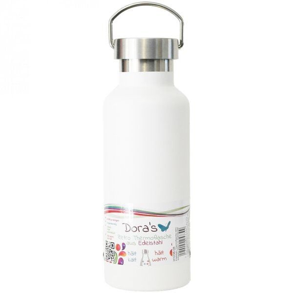 Dora's 0,5l Retro Thermosflasche mit Stahldeckel - verschiedene Farben von Dora's