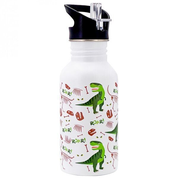 Dora's Retro Edelstahlflasche "Dino" 500ml einwandig mit Push Pull von Dora's