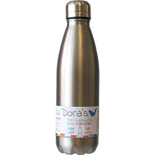 Dora´s Thermoflasche aus Edelstahl 500ml (Edelstahl, 500 ml) von Dora's