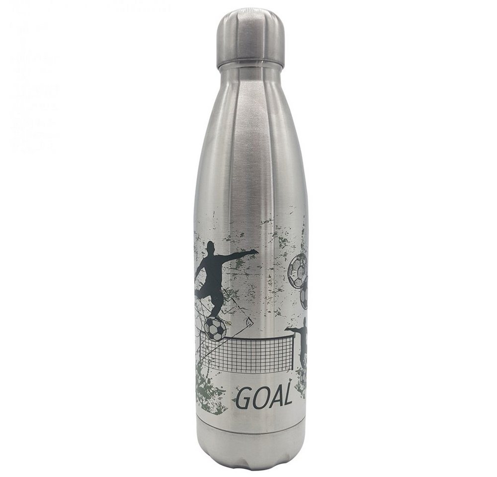 Dora's Trinkflasche Edelstahl Thermoflasche Fußball 500ml von Dora's