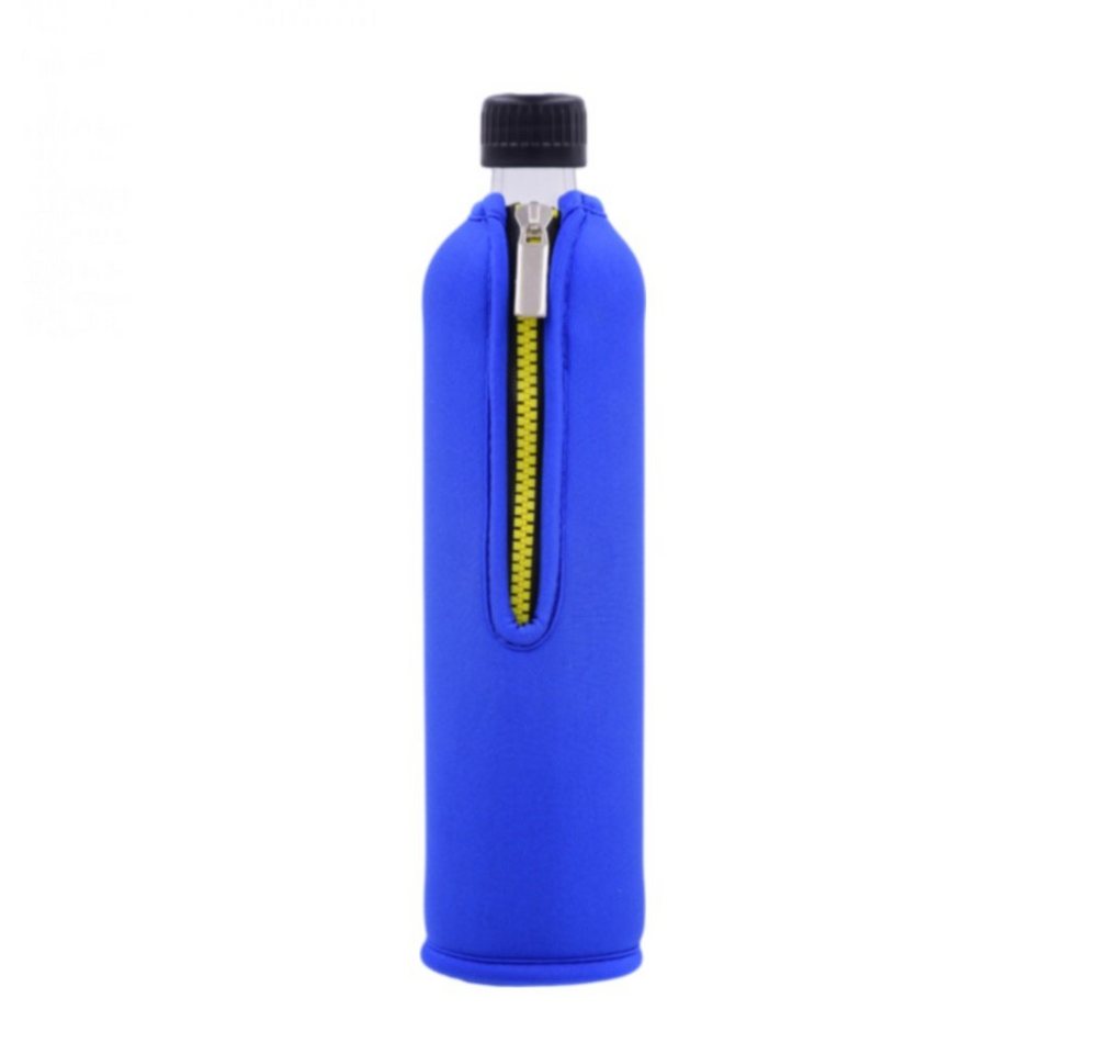 Dora's Trinkflasche Glasflasche mit Neoprenbezug blau 500 ml, 500 ml von Dora's