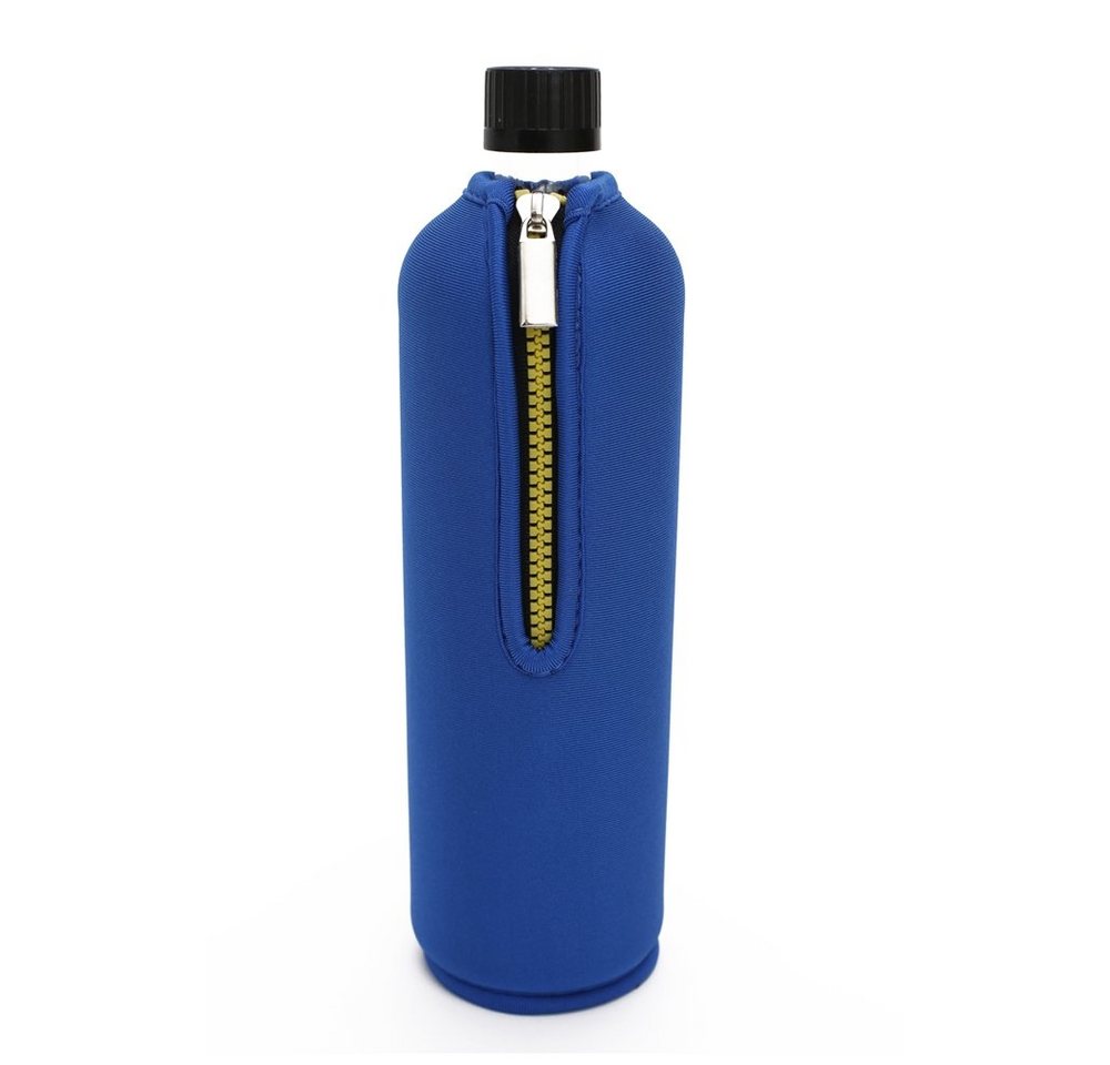 Dora's Trinkflasche Glasflasche mit Neoprenbezug blau 700 ml von Dora's