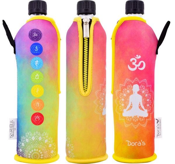 Dora's Chakren 500ml Trinkflasche mit Bezug von Dora's