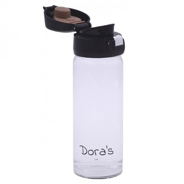 Dora's Glas Thermoflasche 450ml mit Einhandverschluss von Dora's