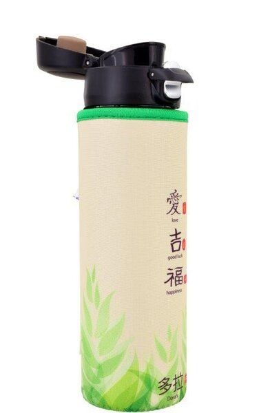 Dora's Glasbecher mit Einhandverschluss, Bezug Tee 550 ml und Teesieb von Dora's