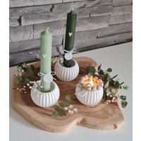 2 in 1 Geriffelter Kerzenhalter, Stabkerzenhalter, Teelichterhalter, Geschenk, Mitbringsel, Raysin, Keraflott, Kerzenständer, Dekoration von Dorasplotterwelt