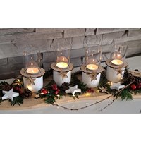 Adventskerzenhalter 4Er Set Blanko, Adventskranz Für Teelicht Oder Stabkerze Mit Windlichtglas, Kerzenständer, Advents, Raysin, Holz Ring Adventskerzenhalter 4Er Set Blanko, Adventskranz Für Teelicht Oder Stabkerze Mit Windlichtglas, Kerzenständer, Advents, Raysin, Holz Ring von Dorasplotterwelt