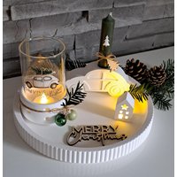 Deko Teller Set Driving Home For Christmas, Raysin Teller, Weihnachten , Geschenk von Dorasplotterwelt