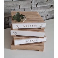 Holzklötzchen Tablett, Untersetzer, Klötzchen Geschenk, Mitbringsel, Raysin, Raysin Leiste von Dorasplotterwelt