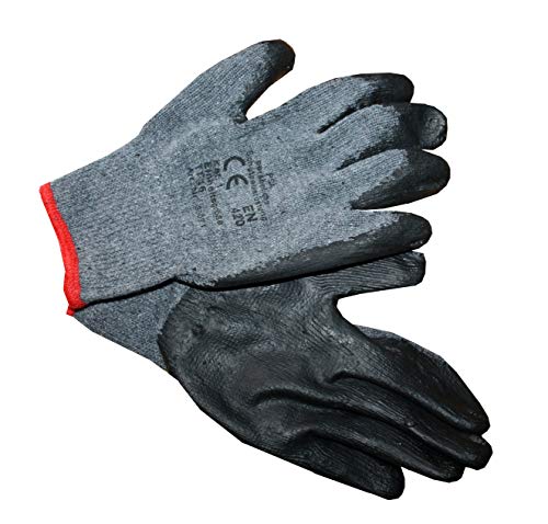 Doratex Thermo-Arbeitshandschuhe Anti Rutsch Herbst Winter 2er Set Größe 9 dunkle Farbe von Doratex