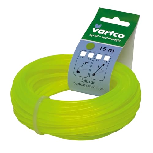 Trimmerfaden Mähfaden rund 15m Gelb Rasentrimmer 3mm Ø Scheider Motorsense Freischneider aus PVC (Gelb 3mm rund #04) von Doratex