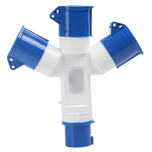 16-Ampere-Steckdose, wasserdicht, Bass, 32/16-Ampere-Splitter, industrieller 3-Wege-Caravan-Elektroadapter für Wohnwagen und Wohnmobile, Elektroanschluss für Camping, Camping-Elektroanschluss, El von Dorccsi