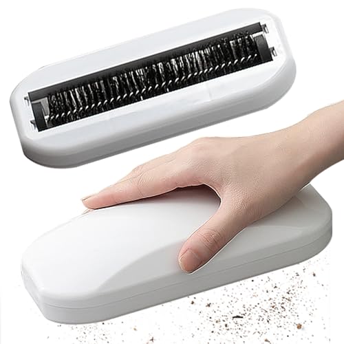 Dorccsi Krümelkehrer 2 Stück Handrollend Ergonomisch Pp-Borsten Nussschalen-krümelbürste Abs-reinigungskrümel Tischkrümelkehrer Teppichkehrer Krümelfänger Für Tisch Bett Sofa Teppich von Dorccsi