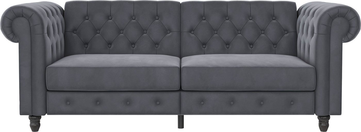 Dorel Home 3-Sitzer Felix, Schlafsofa 236 cm, (Liegefläche 108x190cm), Rückenlehne, 3-fach verstellbar, Velours, Kunstleder, Luxus-Microfaser Vintage von Dorel Home