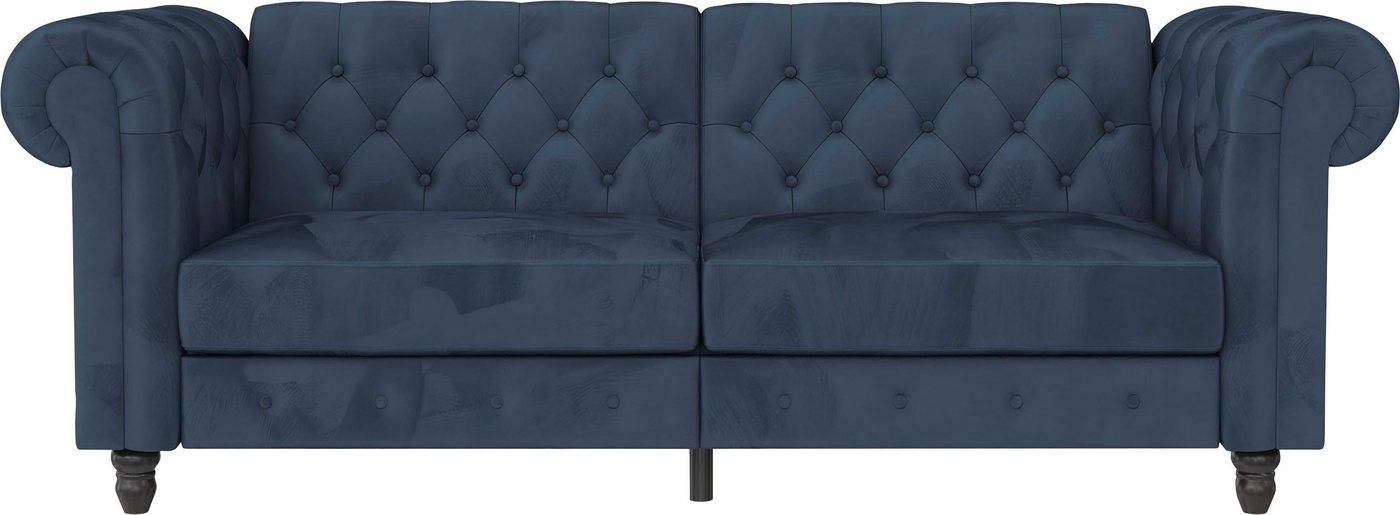 Dorel Home 3-Sitzer Felix, Schlafsofa 236 cm, (Liegefläche 108x190cm), Rückenlehne, 3-fach verstellbar, Velours, Kunstleder, Luxus-Microfaser Vintage von Dorel Home