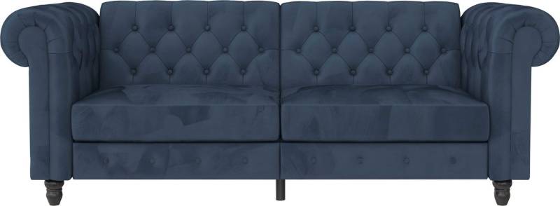 Dorel Home 3-Sitzer Felix, Schlafsofa 236 cm, (Liegefläche 108x190cm), Rückenlehne, 3-fach verstellbar, Velours, Kunstleder, Luxus-Microfaser Vintage von Dorel Home