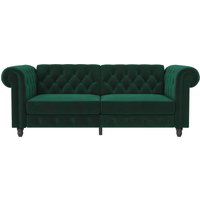 Dorel Home 3-Sitzer "Felix, Schlafsofa 236 cm, (Liegefläche 108x190cm), Rückenlehne", 3-fach verstellbar, Velours, Kunstleder, Luxus-Microfaser Vintage von Dorel Home