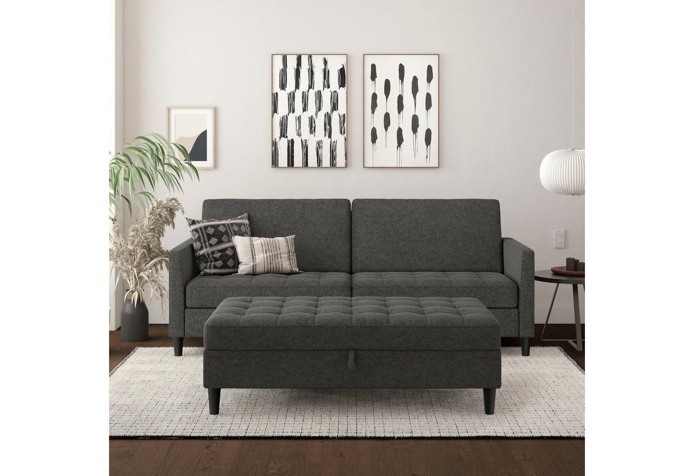 Dorel Home 3-Sitzer Presley, Sofa mit Bett-Funktion und verstellbarer Rückenlehne von Dorel Home