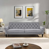 Dorel Home 3-Sitzer "Tyne" Schlafsofa 222 cm, Bettfunktion (110/190cm), pflegeleichter Velours von Dorel Home