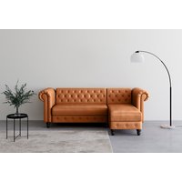 Dorel Home Ecksofa "Felix, L-Form, 241 cm (Liegefl.108x195 cm), Recamiere tauschbar,", verstellb. Rückenlehne, Bett-Funktion, Velours, Kunstleder, Vintage von Dorel Home