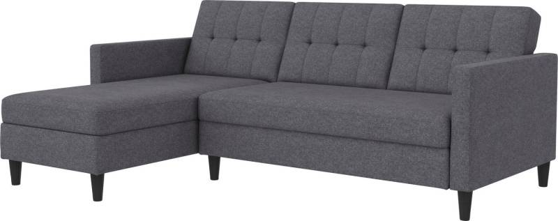 Dorel Home Ecksofa Hartford, L-Form, mit Bettfunktion und Stauraum, Recamiere beidseitig montierbar von Dorel Home