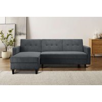 Dorel Home Ecksofa "Hartford II", mit Bettfunktion und Stauraum, Recamiere beidseitig montierbar von Dorel Home