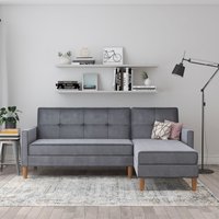 Dorel Home Ecksofa "Lilly, L-Form,", mit Bett-Funktion, Recamiere beidseitig montierbar, Sitzhöhe 43 cm von Dorel Home