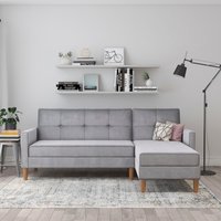 Dorel Home Ecksofa "Lilly, L-Form,", mit Bett-Funktion, Recamiere beidseitig montierbar, Sitzhöhe 43 cm von Dorel Home