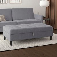Dorel Home Stauraumhocker "Presley", Polsterhocker mit Stauraum, frei im Raum stellbar, Sitzhöhe 43 cm von Dorel Home