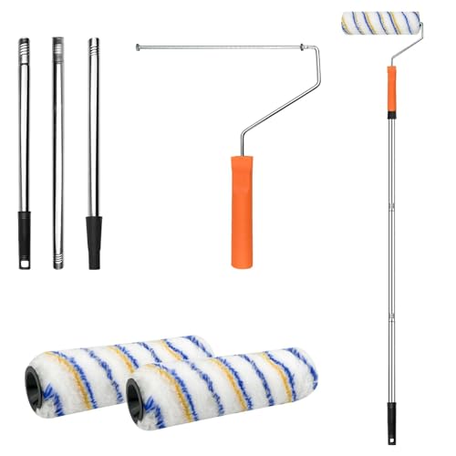 Dorglix Farbroller, Teleskop Malerrolle Paint Roller Teleskopstange, Farbroller Wandfarbe Maler Rolle Streichen Malerrollen, Malerrolle Groß Roller Streichrolle Verlängerung Edelstahl Dorglix Farbroller, Teleskop Malerrolle Paint Roller Teleskopstange, Farbroller Wandfarbe Maler Rolle Streichen Malerrollen, Malerrolle Groß Roller Streichrolle Verlängerung Edelstahl von Dorglix