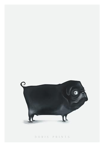 Dori´s Prints Poster mit Hunde (Mops Michael) von Dori´s Prints