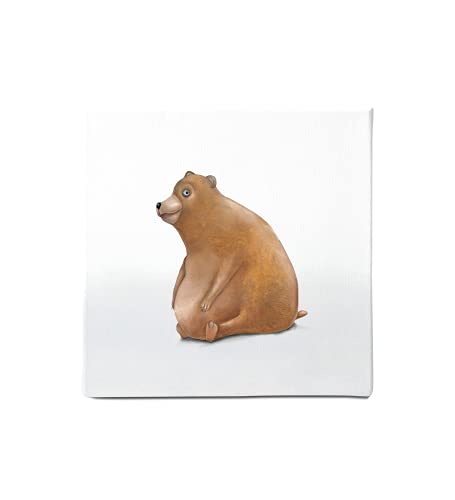 Dori´s Prints Bären Bild - Waldtiere - Wandbilder - Porträt - Babytiere - Druck auf 100% Bio Baumwolle von Dori´s Prints