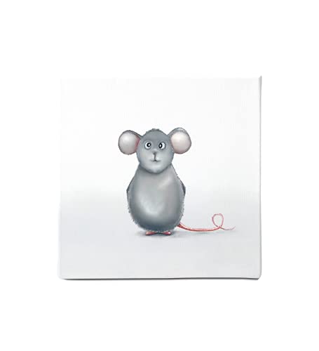 Dori´s Prints Maus Bild - Wanddeko Junge Babyzimmer - Kinderzimmer Bild - Waldtiere Kunstdruck - Handmade Geschenke & Babyandenken zur Geburt von Dori´s Prints