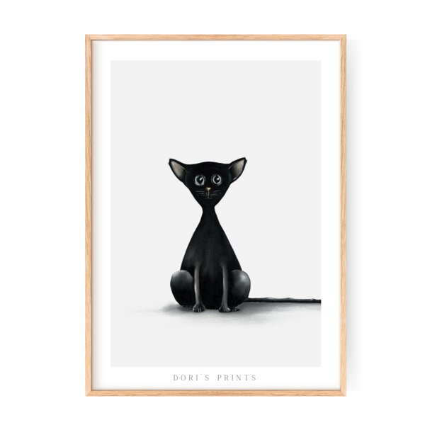 Dori´s Prints Poster - Katzen Bild Haustiere Wandkunst gedruckt auf original Hahnemühle Papier von Dori´s Prints